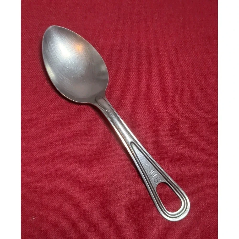 U.S. Military Army USMC Stainless Steel Mess Serving Table Spoon Silco Vintage